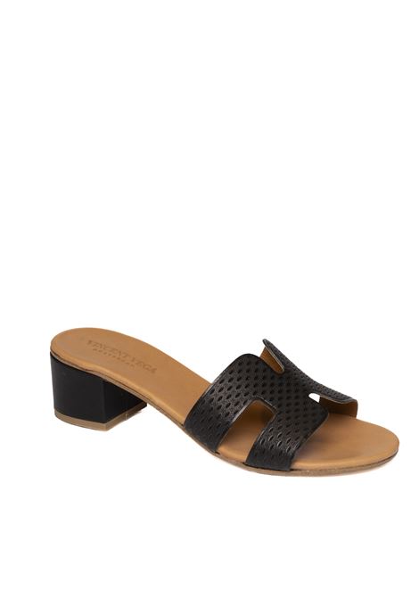 Sandalo pelle nero VINCENT VEGA | P406 HDSVIT-NERO